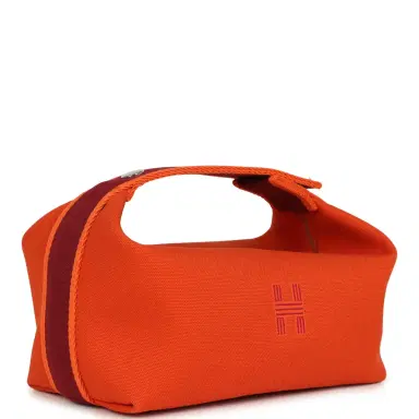 HERMÈS Hermes Bride A Brac Carre Case PM Feu Canvas Palladium Hardware | Thumbnail 2
