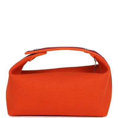 HERMÈS Hermes Bride A Brac Carre Case PM Feu Canvas Palladium Hardware | Thumbnail 4