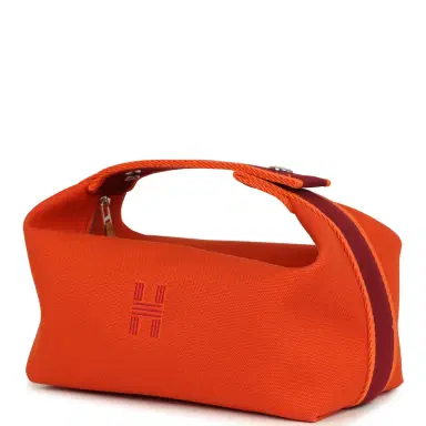 HERMÈS Hermes Bride A Brac Carre Case PM Feu Canvas Palladium Hardware | Thumbnail 5