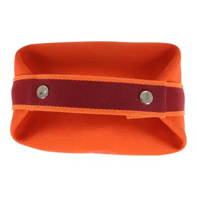 HERMÈS Hermes Bride A Brac Carre Case PM Feu Canvas Palladium Hardware | Thumbnail 7