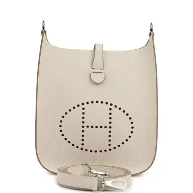 HERMÈS Hermes Evelyne Sellier TPM Craie Epsom Palladium Hardware | Thumbnail 1 HERMÈS Hermes Evelyne Sellier TPM Craie Epsom Palladium Hardware | Thumbnail 1