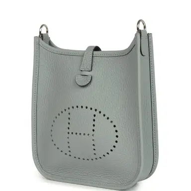HERMÈS Hermes Evelyne TPM Gris Pantin Clemence Palladium Hardware | Thumbnail 5 HERMÈS Hermes Evelyne TPM Gris Pantin Clemence Palladium Hardware | Thumbnail 5