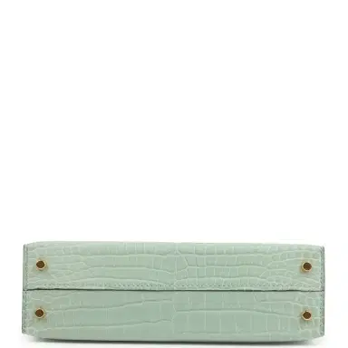 HERMÈS Hermes Kelly Sellier 20 Vert D'Eau Matte Porosus Crocodile Gold Hardware | Thumbnail 6 HERMÈS Hermes Kelly Sellier 20 Vert D'Eau Matte Porosus Crocodile Gold Hardware | Thumbnail 6
