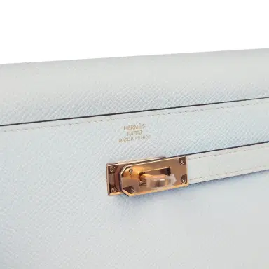 HERMÈS Hermes Kelly Wallet To Go Bleu Brume Gold Hardware | Thumbnail 4 HERMÈS Hermes Kelly Wallet To Go Bleu Brume Gold Hardware | Thumbnail 4