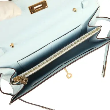 HERMÈS Hermes Kelly Wallet To Go Bleu Brume Gold Hardware | Thumbnail 7 HERMÈS Hermes Kelly Wallet To Go Bleu Brume Gold Hardware | Thumbnail 7