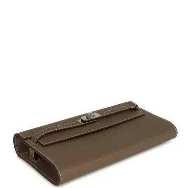 HERMÈS Hermes Kelly Wallet To Go Etoupe Epsom Palladium Hardware | Thumbnail 6 HERMÈS Hermes Kelly Wallet To Go Etoupe Epsom Palladium Hardware | Thumbnail 6