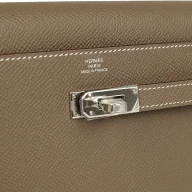 HERMÈS Hermes Kelly Wallet To Go Etoupe Epsom Palladium Hardware | Thumbnail 7 HERMÈS Hermes Kelly Wallet To Go Etoupe Epsom Palladium Hardware | Thumbnail 7