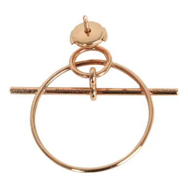 HERMÈS Hermes Small Loop Earrings Rose Gold Hardware | Thumbnail 5
