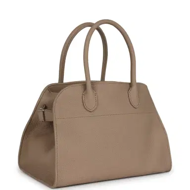 The Row The Row Soft Margaux 10 Bag Dark Taupe Calfskin Silver Hardware | Thumbnail 2 The Row The Row Soft Margaux 10 Bag Dark Taupe Calfskin Silver Hardware | Thumbnail 2
