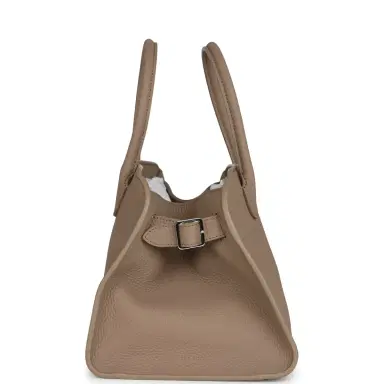 The Row The Row Soft Margaux 10 Bag Dark Taupe Calfskin Silver Hardware | Thumbnail 3 The Row The Row Soft Margaux 10 Bag Dark Taupe Calfskin Silver Hardware | Thumbnail 3