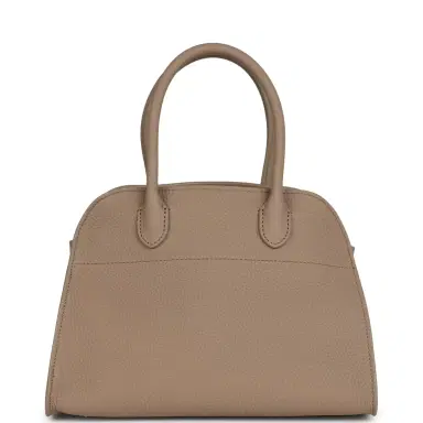 The Row The Row Soft Margaux 10 Bag Dark Taupe Calfskin Silver Hardware | Thumbnail 4 The Row The Row Soft Margaux 10 Bag Dark Taupe Calfskin Silver Hardware | Thumbnail 4