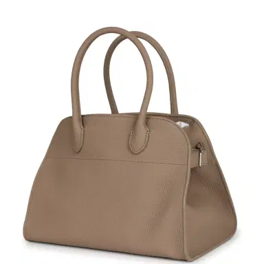 The Row The Row Soft Margaux 10 Bag Dark Taupe Calfskin Silver Hardware | Thumbnail 5 The Row The Row Soft Margaux 10 Bag Dark Taupe Calfskin Silver Hardware | Thumbnail 5