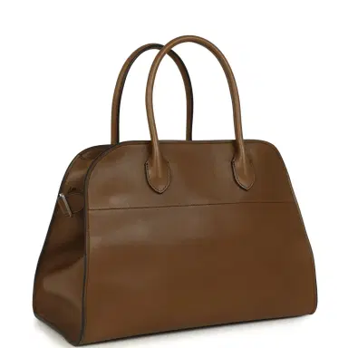 The Row The Row Soft Margaux 12 Bag Muschio Saddle Leather Silver Hardware | Thumbnail 2 The Row The Row Soft Margaux 12 Bag Muschio Saddle Leather Silver Hardware | Thumbnail 2
