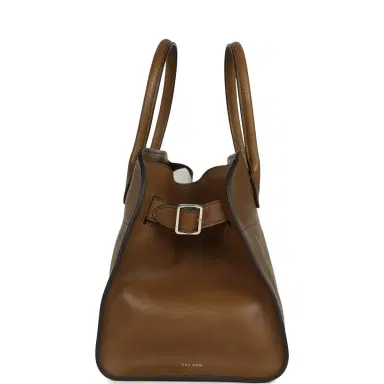 The Row The Row Soft Margaux 12 Bag Muschio Saddle Leather Silver Hardware | Thumbnail 3 The Row The Row Soft Margaux 12 Bag Muschio Saddle Leather Silver Hardware | Thumbnail 3