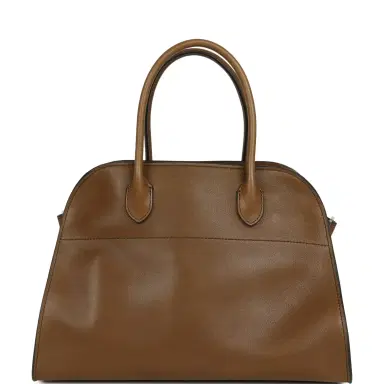 The Row The Row Soft Margaux 12 Bag Muschio Saddle Leather Silver Hardware | Thumbnail 4 The Row The Row Soft Margaux 12 Bag Muschio Saddle Leather Silver Hardware | Thumbnail 4