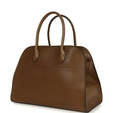 The Row The Row Soft Margaux 12 Bag Muschio Saddle Leather Silver Hardware | Thumbnail 5 The Row The Row Soft Margaux 12 Bag Muschio Saddle Leather Silver Hardware | Thumbnail 5