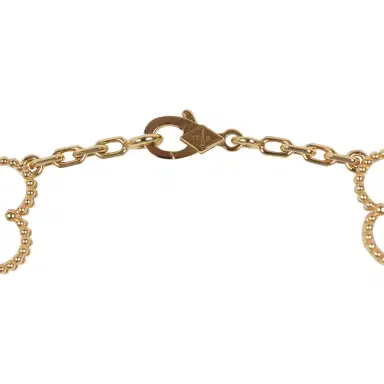 Van Cleef & Arpels Van Cleef & Arpels Vintage Alhambra Clear Rock Candy Crystal 20 Motif Necklace 18K Yellow Gold | Thumbnail 4