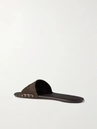 JW Anderson Loafer Whipstitched Suede Slides | Thumbnail 3 JW Anderson Loafer Whipstitched Suede Slides | Thumbnail 3