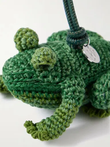 JW Anderson Frog Crocheted Cotton And Leather Bag Charm | Thumbnail 3 JW Anderson Frog Crocheted Cotton And Leather Bag Charm | Thumbnail 3