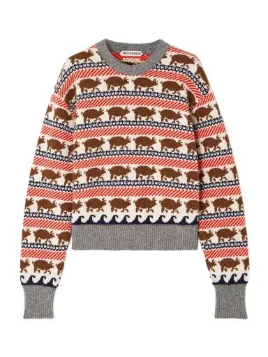 JW Anderson Intarsia Wool Sweater | Thumbnail 1 JW Anderson Intarsia Wool Sweater | Thumbnail 1