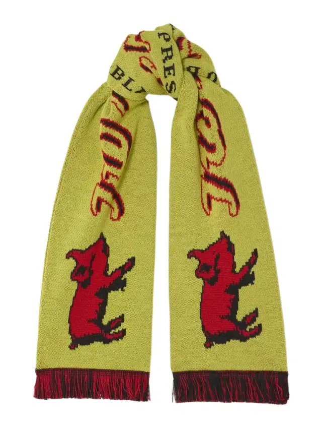 JW Anderson Fringed Jacquard-knit Scarf