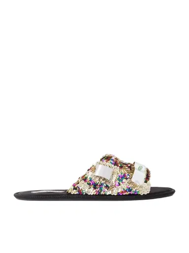 JW Anderson Embellished Sequined Grosgrain Slides | Thumbnail 1 JW Anderson Embellished Sequined Grosgrain Slides | Thumbnail 1