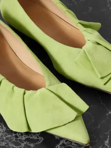 JW Anderson Ruffled Suede Ballet Flats | Thumbnail 4 JW Anderson Ruffled Suede Ballet Flats | Thumbnail 4