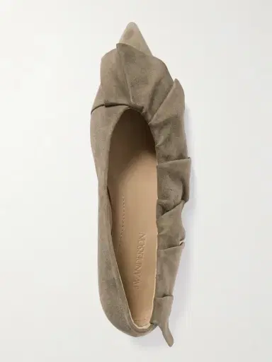 JW Anderson Ruffled Suede Ballet Flats | Thumbnail 5