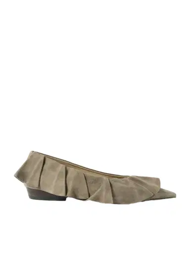 JW Anderson Ruffled Suede Ballet Flats | Thumbnail 1