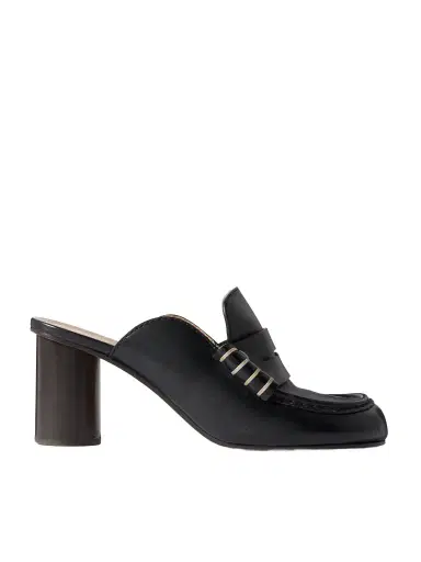 JW Anderson Loafer Whipstitched Leather Mules | Thumbnail 1