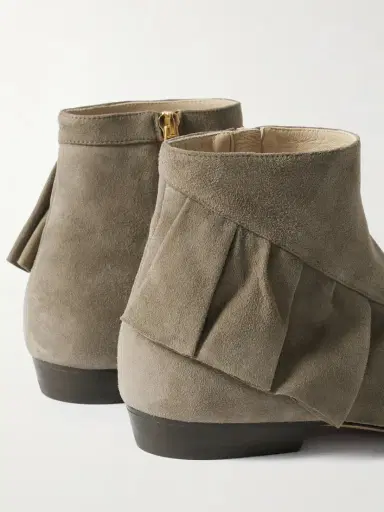 JW Anderson Ruffled Suede Ankle Boots | Thumbnail 4 JW Anderson Ruffled Suede Ankle Boots | Thumbnail 4