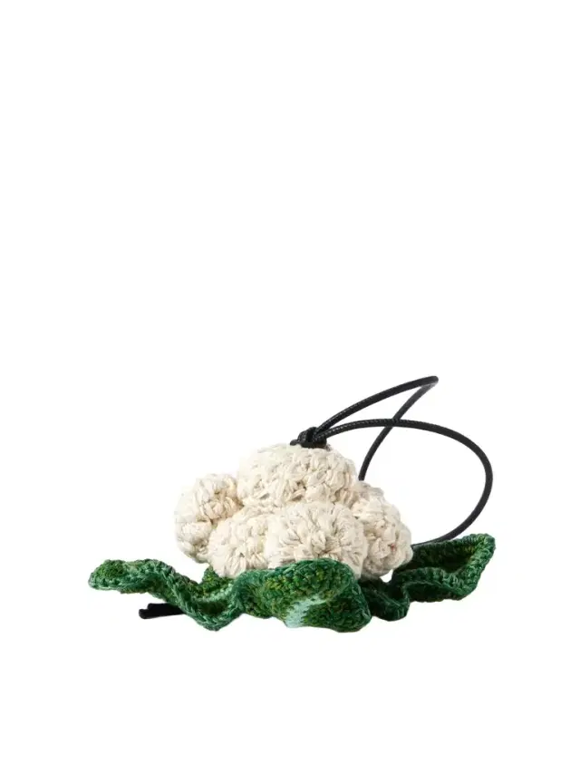 JW Anderson Cauliflower Crocheted Cotton Bag Charm