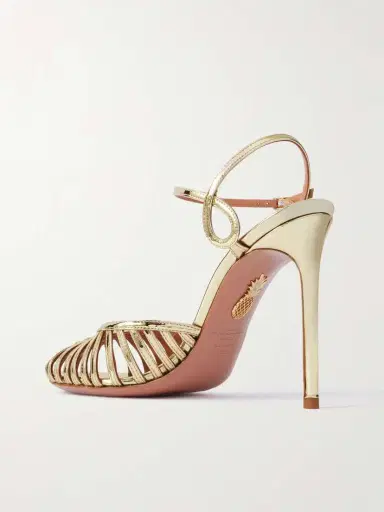 Aquazzura Sweet Surrender 105 Cutout Mirrored-leather Pumps | Thumbnail 3 Aquazzura Sweet Surrender 105 Cutout Mirrored-leather Pumps | Thumbnail 3