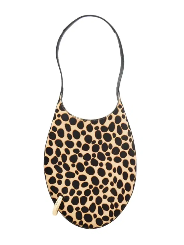 Pierced Embellished Leather-trimmed Leopard-print Calf Hair Shoulder Bag