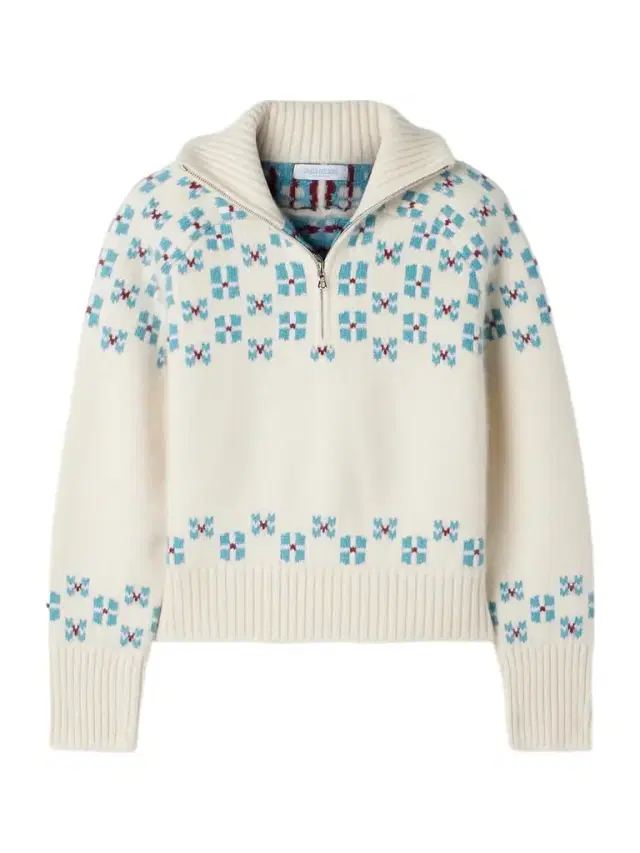 Winter Fair Isle Cashmere Half-zip Sweater