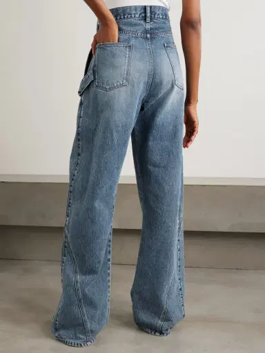 JW Anderson Twisted Asymmetric Embroidered High-rise Jeans | Thumbnail 4 JW Anderson Twisted Asymmetric Embroidered High-rise Jeans | Thumbnail 4