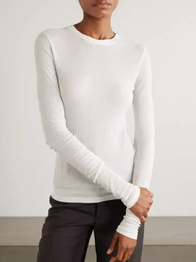 JW Anderson Ribbed Modal-jersey T-shirt | Thumbnail 3