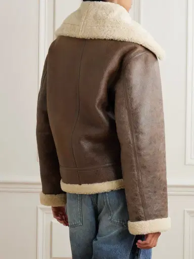 JW Anderson Oversized Belted Shearling Jacket | Thumbnail 4