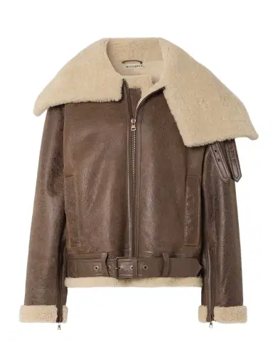 JW Anderson Oversized Belted Shearling Jacket | Thumbnail 1