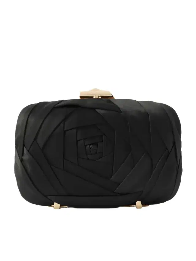 Roger Vivier Boite De Nuit Rose Embellished Satin Clutch