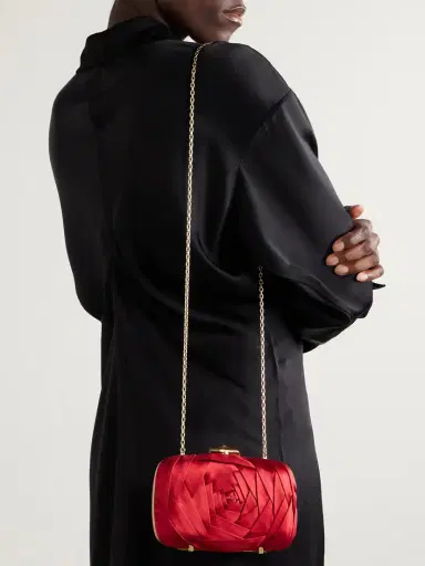 Roger Vivier Boite De Nuit Rose Embellished Satin Clutch | Thumbnail 6
