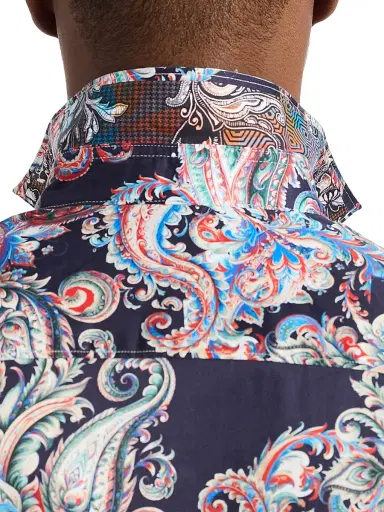 Robert Graham Men's Morningside Paisley Print Woven Shirt - Size Medium | Thumbnail 6