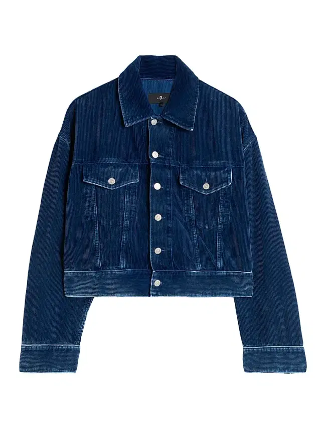 7 For All Mankind Women's Oli Cropped Trucker Jacket - Oxnard - Size Small