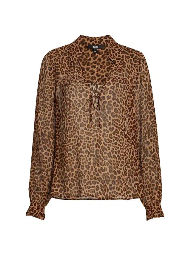 PAIGE Women's Artois Printed Silk Blouse - Natural Multi