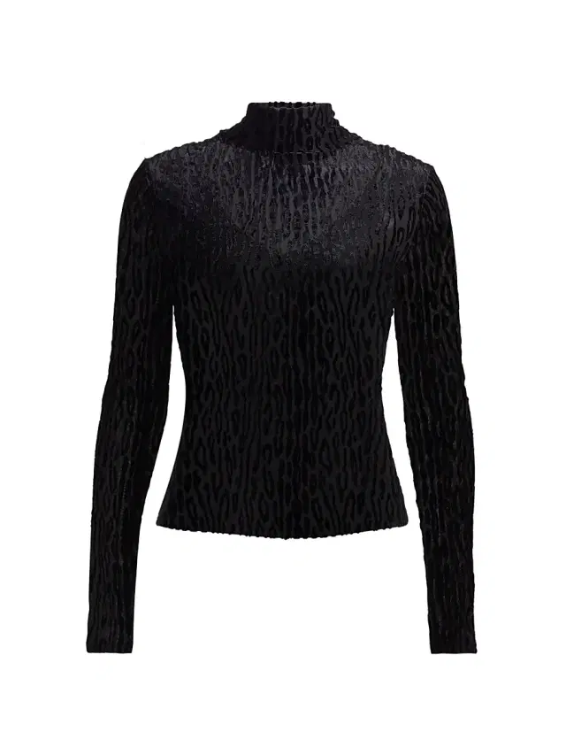 PAIGE Women's Ursula Leopard-Print Top - Black