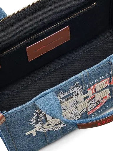 Marc Jacobs x A.P.C. Women's Marc Jacobs x The A. P.C. Medium Denim Tote Bag - Washed Indigo | Thumbnail 8 Marc Jacobs x A.P.C. Women's Marc Jacobs x The A. P.C. Medium Denim Tote Bag - Washed Indigo | Thumbnail 8