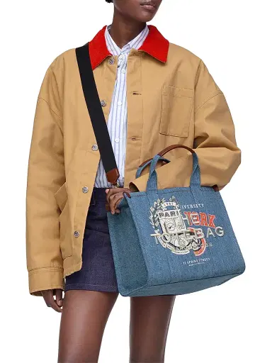 Marc Jacobs x A.P.C. Women's Marc Jacobs x The A. P.C. Medium Denim Tote Bag - Washed Indigo | Thumbnail 1 Marc Jacobs x A.P.C. Women's Marc Jacobs x The A. P.C. Medium Denim Tote Bag - Washed Indigo | Thumbnail 1
