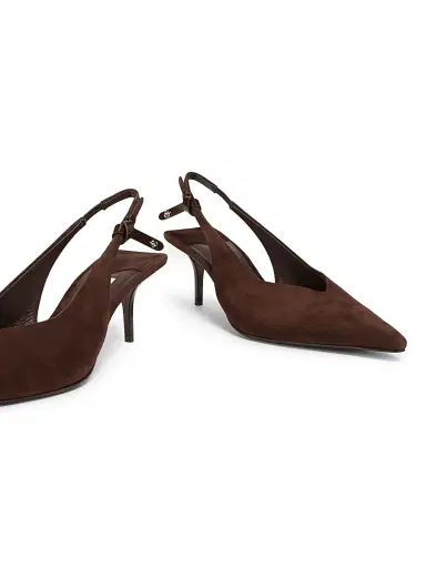 Jimmy Choo Women's Cami 60MM Suede Slingback Pumps - Chocolate | Thumbnail 2
