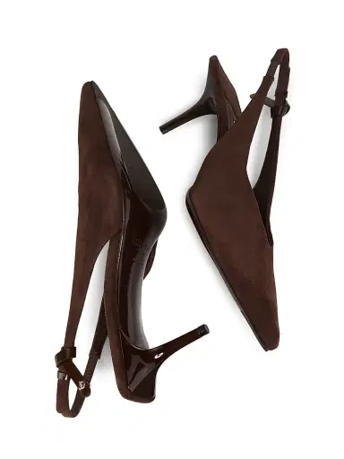 Jimmy Choo Women's Cami 60MM Suede Slingback Pumps - Chocolate | Thumbnail 6