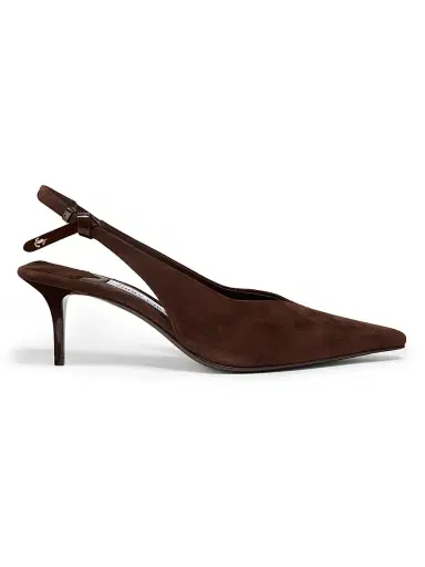 Jimmy Choo Women's Cami 60MM Suede Slingback Pumps - Chocolate | Thumbnail 1